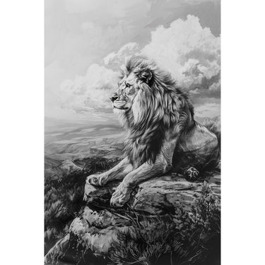 Lion Canvas Drawing